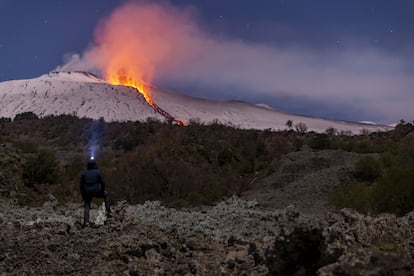 Erupción del Etna, este miércoles.