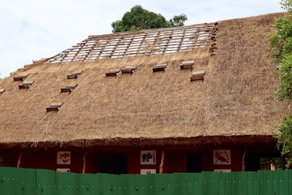 Trabajos de restauración de los Palacios Reales de Abomey. El Gobierno beninés ha puesto en marcha la construcción de cuatro museos para fomentar la memoria histórica.