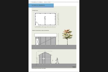 <p>Este modelo consta de una estructura de postes de madera de eucalipto y un revestimiento de bambú, ambos materiales disponibles en abundancia en Etiopía, el país donde se han construido. El techo es de chapas de hierro, elegido por su durabilidad. Ocupa una superficie de 21 metros cuadrados y una durabilidad de unos cuatro años.</p> <p>El refugio tiene una partición interna, dos ventanas con cerradura y una puerta que puede ser cerrada tanto desde el interior y el exterior para mejorar la seguridad . La estructura está bien ventilada y es apta para climas cálidos; también proporciona una protección adecuada contra la lluvia . El proyecto ha beneficiado no sólo a los refugiados, sino que también ha aportado un gran número de incentivos a los trabajdores de la comunidad de acogida, ya que obtuvieron empleo en la construcción y la prefabricación de estos refugios. </p>