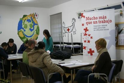 Curso del Plan de Empleo en la Barriada de Reyes, en Badajoz.