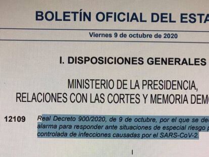 El estado de alarma entra en vigor; el BOE publica el texto