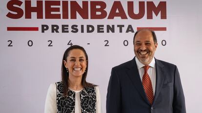 Claudia Sheinbaum junto a Lázaro Cárdenas Batel, nuevo Jefe de la Oficina de Presidencia.