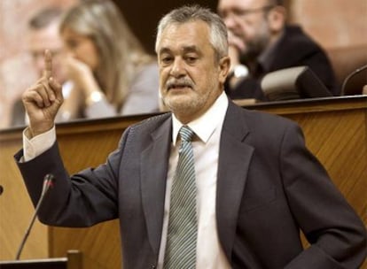 Griñán, durante el debate de su investidura como presidente de la Junta de Andalucía.