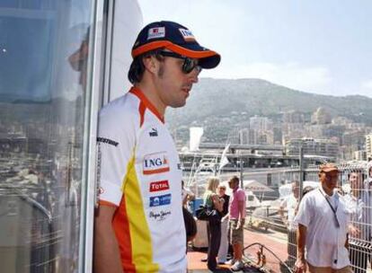Fernando Alonso, ayer en  Montecarlo.
