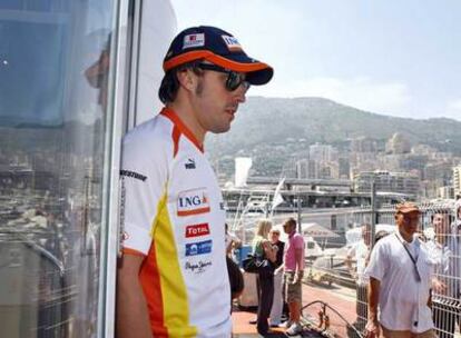 Fernando Alonso, ayer en Montecarlo.