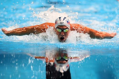 Michael Phelps, durante una competición en Nebraska, en 2016.