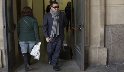 El empresario Jesús calvo Soria, este viernes, al salir de los juzgados.