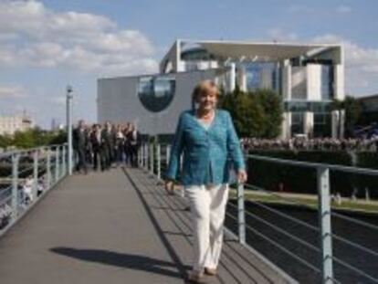 La canciller alemana, Angela Merkel, recibe este buen dato en plena campa&ntilde;a electoral. 