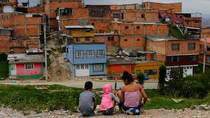 Una familia de venezolanos en Bogot.