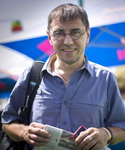 Juan Carlos Monedero en el Rototom Sunspash, este miércoles.