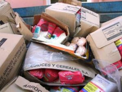 Alimentos caducados donados a la residencia de mayores.. EFE/Archivo