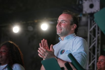 Alejandro Éder, alcalde de Cali, durante la presentación de la COP16, el 7 de marzo.