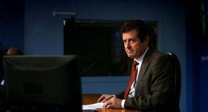 El vicepresidente José Ciscar, en la rueda de prensa tras el pleno del Consell.