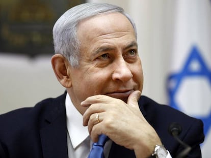 El primer ministro israelí, Benjamín Netanyahu, este domingo en Jerusalén.