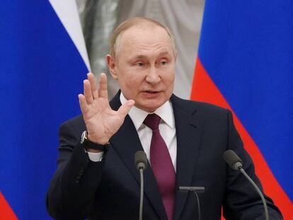 El presidente de Rusia, Vladímir Putin, en Moscú.