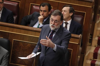 Mariano Rajoy, en el Congreso de los diputados. 