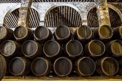 Las andanas típicas de una bodega jerezana