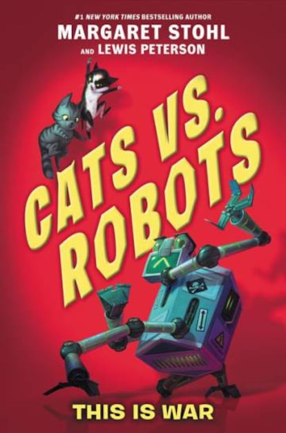 Portada del nuevo libro de Margareth Stohl, 'Gatos contra robots', que se publicará en España.