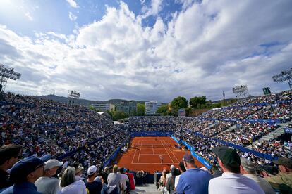 Panorámica de la Pista Rafa Nadal del complejo del Godó, en Barcelona.