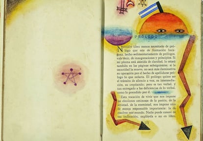 Prólogo de 'El idioma de los argentinos' de Borges, ilustrado por Xul Solar.