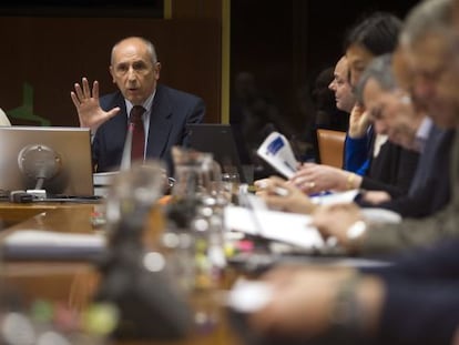 El consejero Erkoreka, durante su intervención.