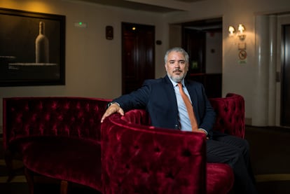 Iván Duque, minutos antes de las entrevista con EL PAÍS en el hotel Wellington de Madrid.