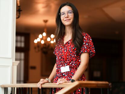 Ujué Etayo, tras la charla que impartió la pasada semana en los cursos de verano de la Universidad Internacional Menéndez Pelayo.