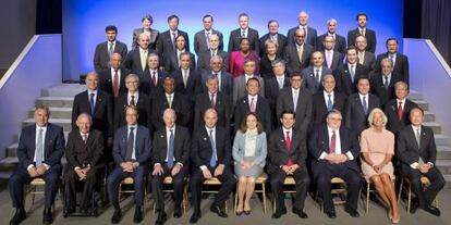 Los ministros de Finanzas de los países del G-20 y los gobernadores de los bancos centrales.
