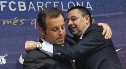 Rosell y Bartomeu en 2013.