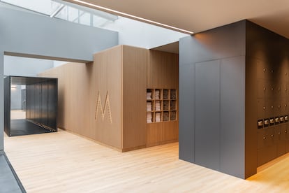 Interior de los vestuarios del Abada Club.
