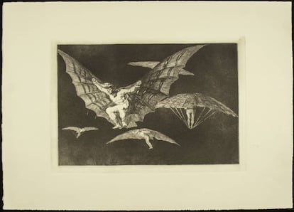 Disparate n°13 'Modos de volar', de Francisco de Goya.