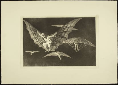 Disparate n&deg;13 &#039;Modos de volar&#039;, de Francisco de Goya. 