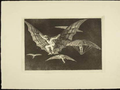Disparate n&deg;13 &#039;Modos de volar&#039;, de Francisco de Goya. 