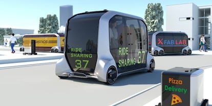 Toyota lanzó un nuevo ecosistema de movilidad con el el prototipo e-Palette en la feria CES 2018.