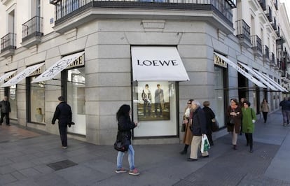 Fachada de la tienda de Loewe, de la calle Serrano (Madrid).