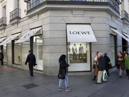 Fachada de la tienda de Loewe, de la calle Serrano (Madrid).