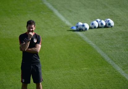 Simeone, durante un entrenamiento.