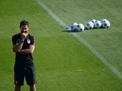 Simeone, durante un entrenamiento.