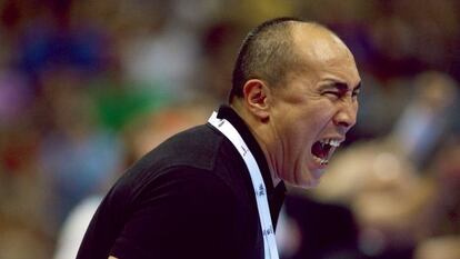 Talant Dujshebaev, entrenador del Atl&eacute;tico de Madrid de balonmano.