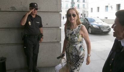 La presidenta del Congreso, Ana Pastor, a su llegada el martes a la Cámara Baja.