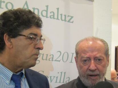 Valderas y Rodríguez Villalobos, este lunes en la inauguración del primer Foro Andaluz del agua.