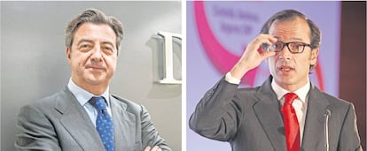 Rafael Gascó, presidente de Diaphanum (izquierda) y Javier Marín, exconsejero delegado de Banco Santander.