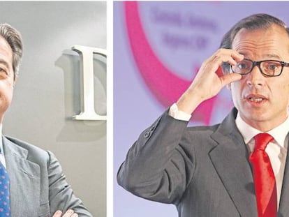 Rafael Gasc&oacute;, presidente de Diaphanum (izquierda) y Javier Mar&iacute;n, exconsejero delegado de Banco Santander.