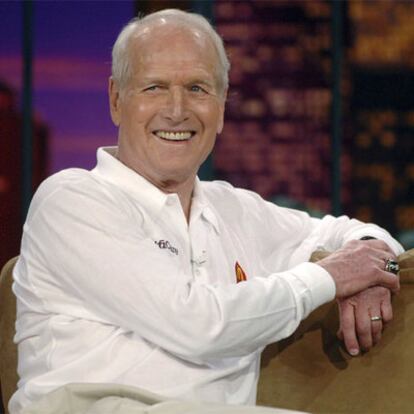 El actor Paul Newman, durante su aparición en <i>The Tonight show</i> en abril de 2005.