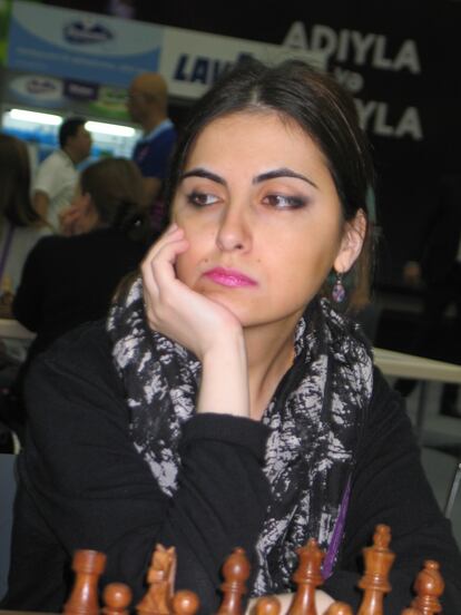 Ana Matnadze, poco antes de una partida en Bakú