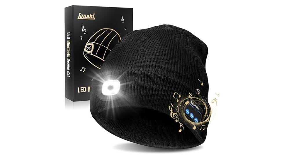 Gorro con Bluetooth y linterna. 