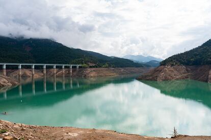 El pantano de la Baells (Cataluña), que se encuentra al 25,8 % de su capacidad, este martes.