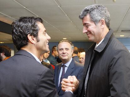 Quique Flores con Miguel Ángel Gil Marín, antes de viajar a Hamburgo