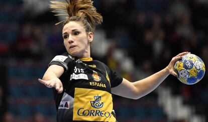 Carmen Martín, durante una jugada del partido.