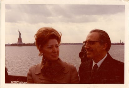Una imagen de Nueva York en 1972, en la que se entreve la Estatua de la libertad.